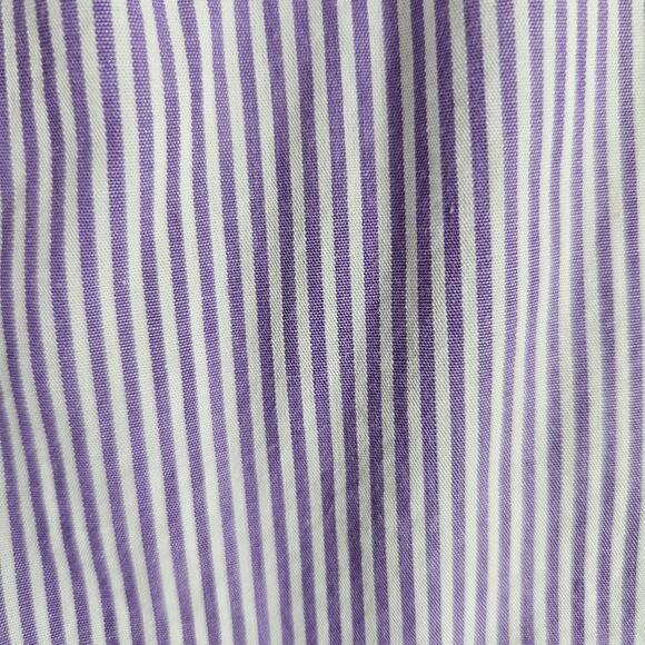 American Eagle Mens Shirt Sz XL Athletic Fit Lavender Striped Long Sleeve Career - Picture 7 of 13